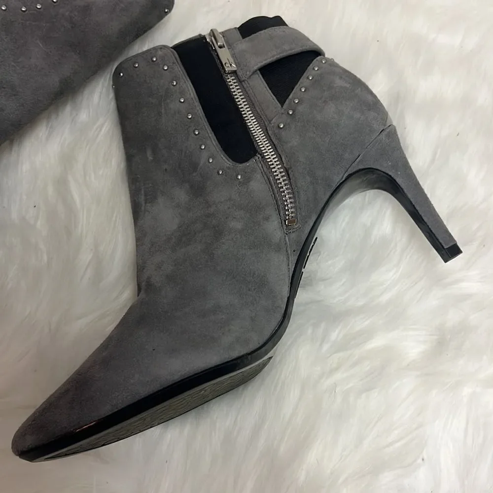 Calvin Klein grey‎ Jozie heeled booties Size 9.5 Bin 15